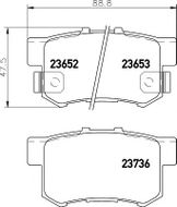 Колодки тормозные дисковые | зад |