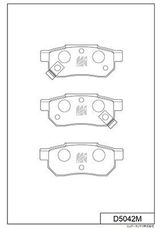 Замена d5042mh Колодки тормозные дисковые | зад |