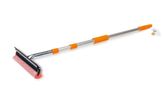 Щетка для мытья стекол с телескопической ручкой, поролоном и водосгоном (90-130 см)