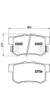 Колодки тормозные дисковые | зад |