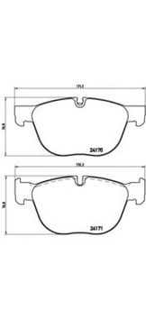 Колодки тормозные дисковые | перед |