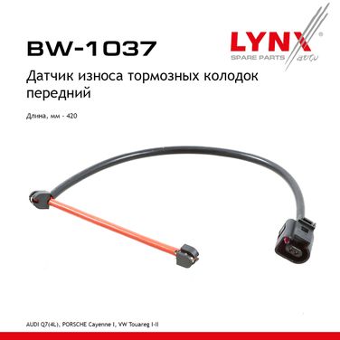LYNXauto BW-1037 Датчик износа тормозных колодок | перед | - 1