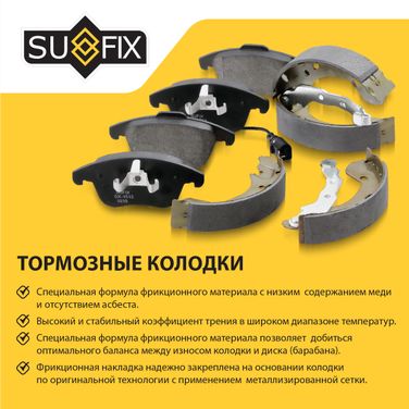 SUFIX SX-1063 Колодки тормозные дисковые | зад прав/лев | - 4