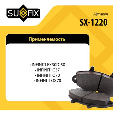 SUFIX SX-1220 Колодки тормозные дисковые | зад прав/лев | - 3