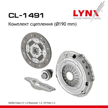 LYNXauto CL-1491 Комплект сцепления (O 190 mm) - 1