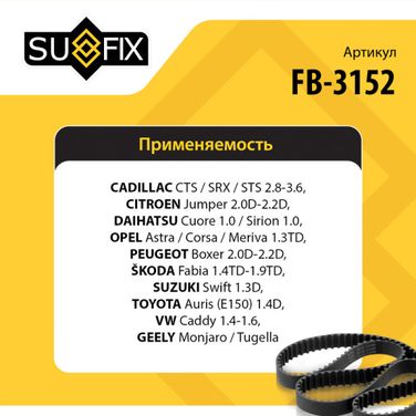 SUFIX FB-3152 Ремень поликлиновый 6pk1183 - 2