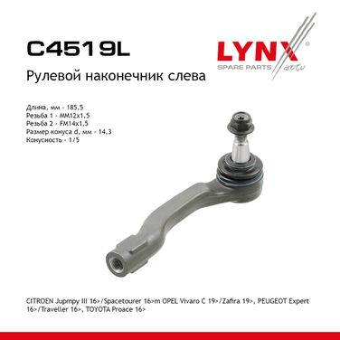 LYNXauto C4519L Наконечник рулевой тяги | лев | - 1