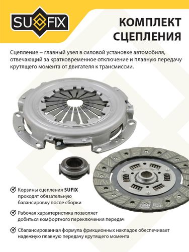 SUFIX FK-7004 Комплект сцепления (O 200 mm) lada 2110-12 - 3