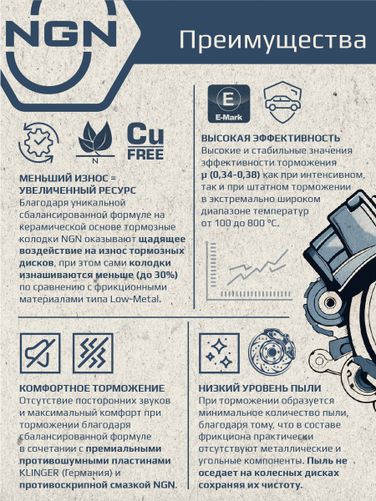 NGN 3502631 Колодки тормозные дисковые Ceramic Technology | зад | - 7