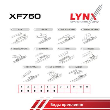 LYNXauto XF750 Щетка стеклоочистителя бескаркасная 750 мм - 2