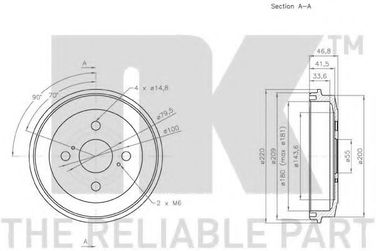 NK 259909 Тормозной барабан - 2
