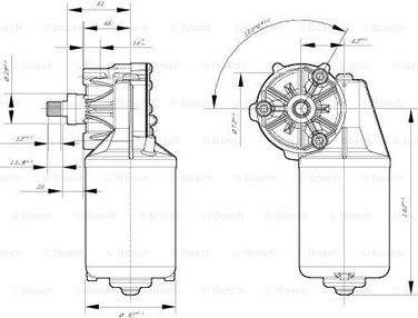 Bosch 0 986 337 410 Двигатель стеклоочистителя | перед | - 1