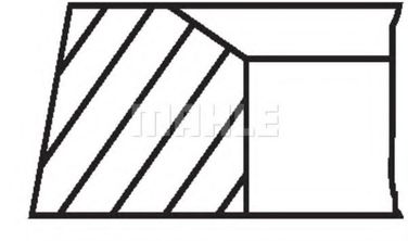 Mahle 039 96 N1 Колец поршневых комплект - 2