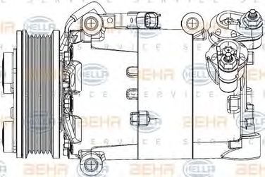 Hella 8FK 351 334-431 Компрессор, кондиционер - 1