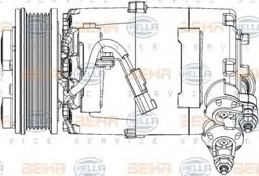 Hella 8FK 351 334-431 Компрессор, кондиционер - 4
