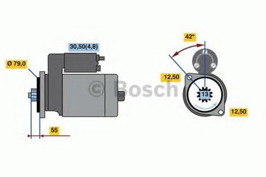 Bosch 0 001 142 001 Стартер - 1