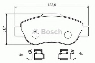 Bosch 0 986 424 786 Колодки тормозные дисковые | перед | - 1