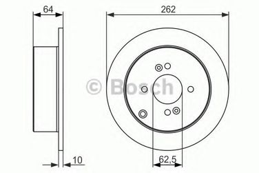 Bosch 0 986 479 371 Диск тормозной | зад | - 1