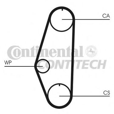 Contitech CT629WP1 Комплект ремня ГРМ + насос водяной - 1