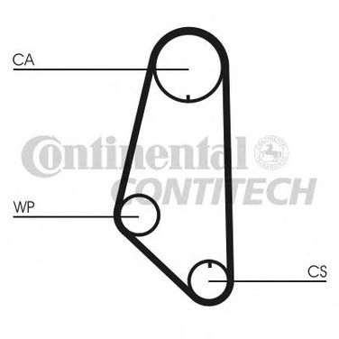 Contitech CT732WP1 Комплект ремня ГРМ + насос водяной - 1