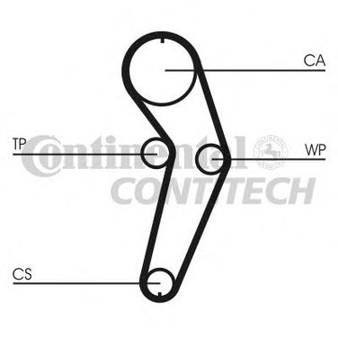 Contitech CT988WP2 Комплект ремня ГРМ + насос водяной - 1