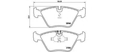 Brembo P 06 012 Колодки тормозные дисковые | перед | - 1