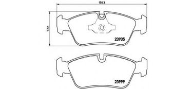 Brembo P 06 035 Колодки тормозные дисковые | перед | - 1