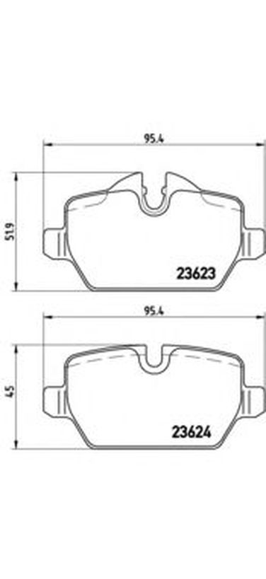 Brembo P 06 037 Колодки тормозные дисковые | зад | - 1