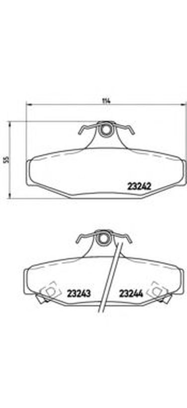 Brembo P 15 004 Колодки тормозные дисковые | зад | - 1