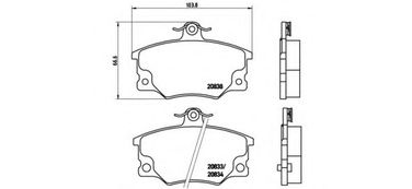 Brembo P 23 017 Колодки тормозные дисковые | перед | - 1