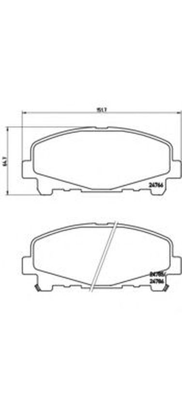 Brembo P 28 043 Колодки тормозные дисковые | перед | - 1