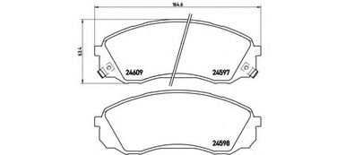 Brembo P 30 041 Колодки тормозные дисковые | перед | - 1