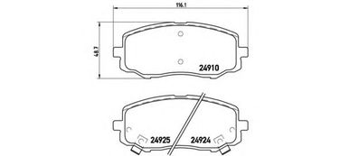 Brembo P 30 045 Колодки тормозные дисковые | перед | - 1
