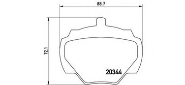 Brembo P 44 001 Колодки тормозные дисковые | зад | - 1