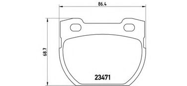 Brembo P 44 007 Колодки тормозные дисковые | зад | - 1
