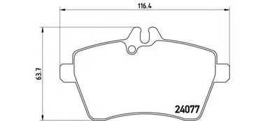 Brembo P 50 054 Колодки тормозные дисковые | перед | - 1