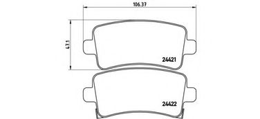 Brembo P 59 059 Колодки тормозные дисковые | зад | - 1
