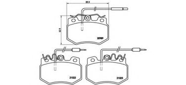 Brembo P 61 031 Колодки тормозные дисковые | перед | - 1