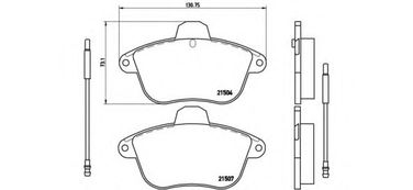 Brembo P 61 046 Колодки тормозные дисковые | перед | - 1