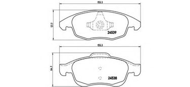 Brembo P 61 083 Колодки тормозные дисковые | перед | - 1