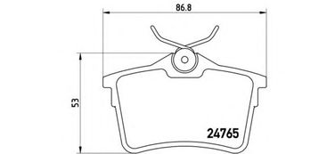 Brembo P 61 084 Колодки тормозные дисковые | зад | - 1