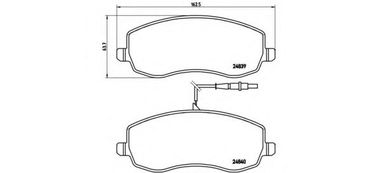 Brembo P 61 104 Колодки тормозные дисковые | перед | - 1