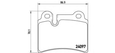 Brembo P 85 111 Колодки тормозные дисковые | зад | - 1