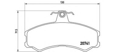Brembo P A6 024 Колодки тормозные дисковые | перед | - 1