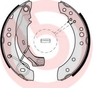 Brembo S 61 526 Колодки тормозные барабанные  | перед | - 1