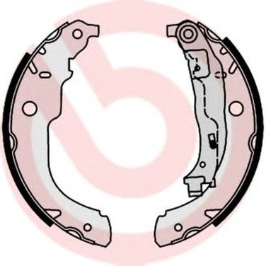 Brembo S 61 528 Колодки тормозные барабанные    | зад | - 1