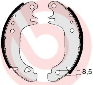 Brembo S 61 535 Колодки тормозные барабанные | перед | - 1
