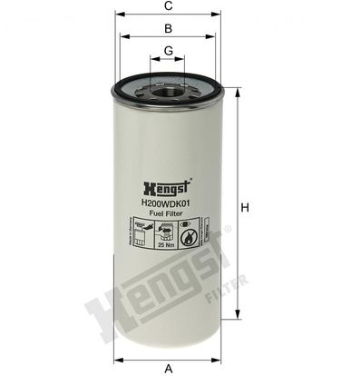 Hengst H200WDK01 Фильтр топливный - 2