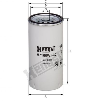 Hengst H7160WK30 Фильтр топливный HCV - 2
