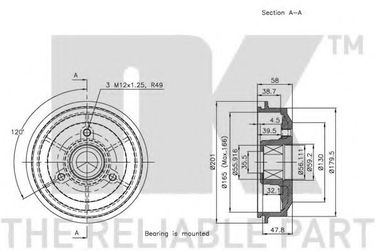 NK 251908 Тормозной барабан - 2